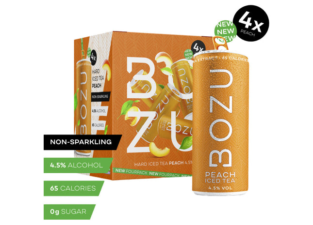 Bozu Hard iced tea peach 4-pack