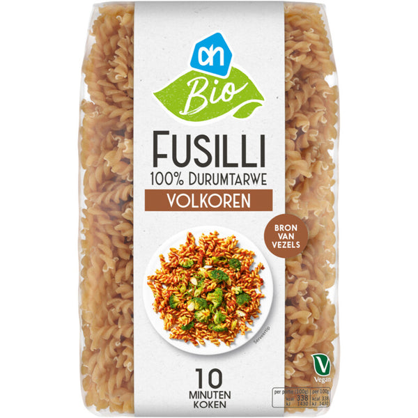 Organic whole wheat fusilli