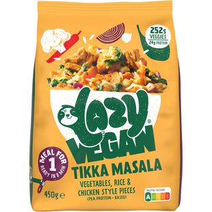 Lazy Vegan Tikka masala maaltijd