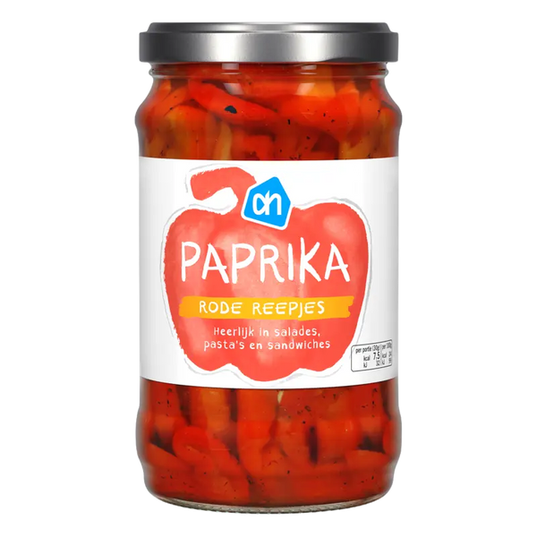 Rote Paprikastreifen