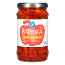 Rote Paprikastreifen