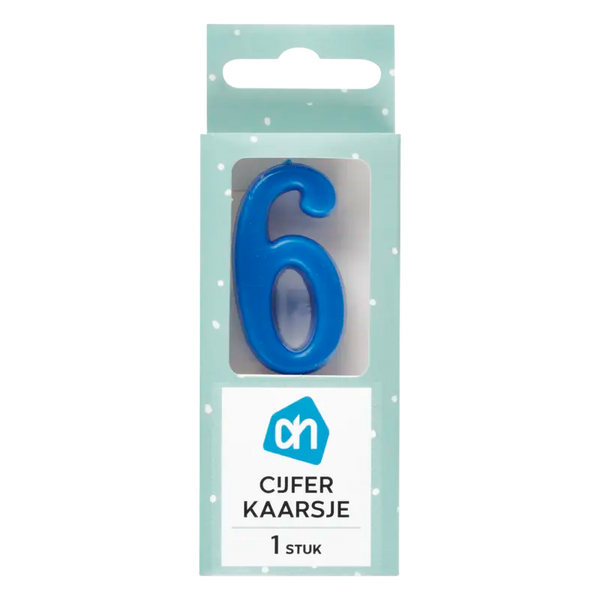 Kaars cijfer 6 kleur