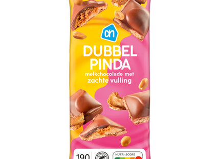 Reep melkchocolade dubbel pinda