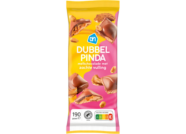 Reep melkchocolade dubbel pinda