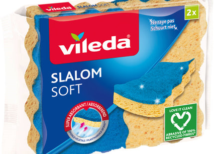 Vileda Schuursponsen Slalom Soft 2-Pack
