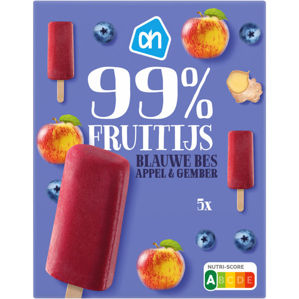 99% fruitijs blauwe bes appel & gember