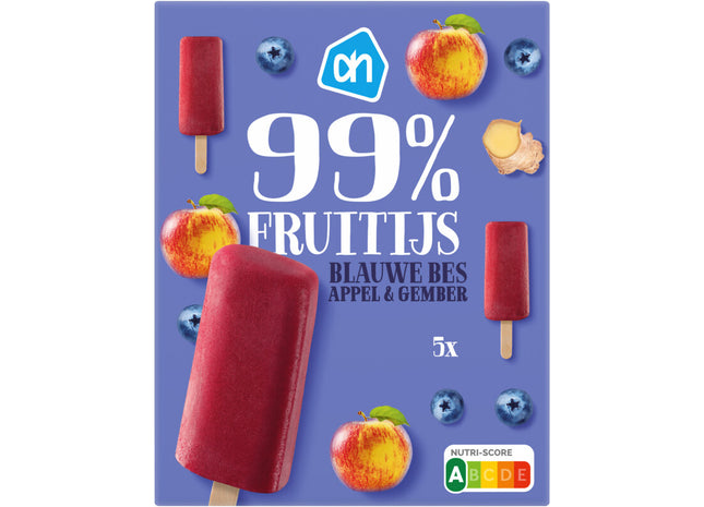 99% fruitijs blauwe bes appel & gember