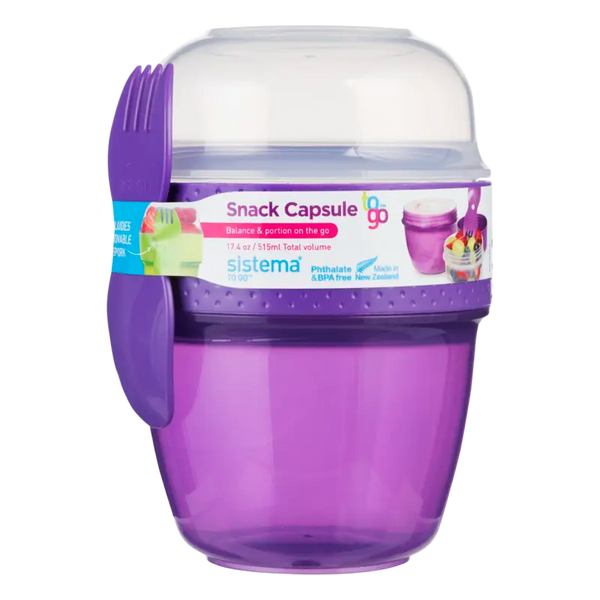 Sistema Snack box to go spoon/fork 515ml