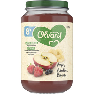 Olvarit 8+ mnd appel aardbei banaan 8m+