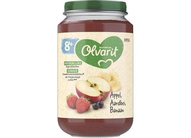 Olvarit 8+ mnd appel aardbei banaan 8m+