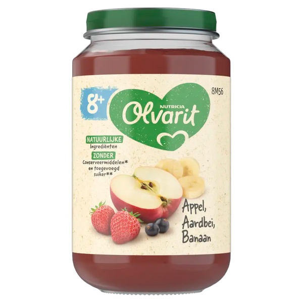 Olvarit 8+ Monate Apfel Erdbeere Banane 8m+