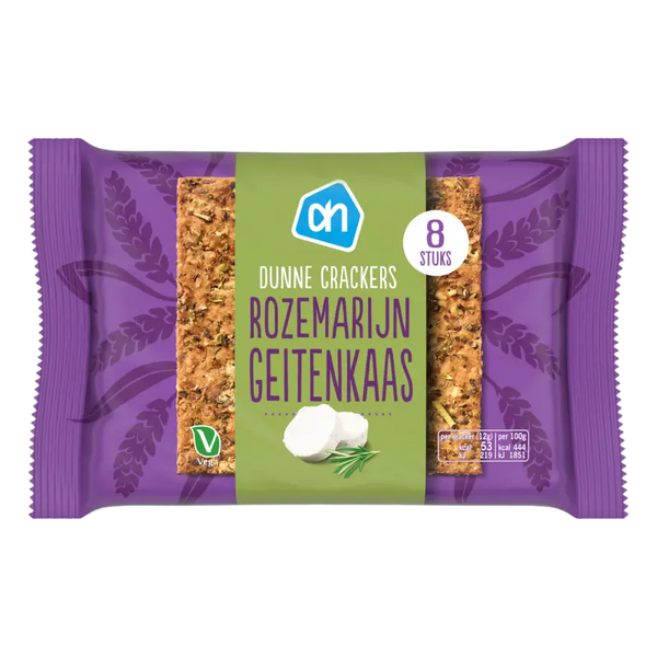 Dünne Cracker Rosmarin Ziegenkäse