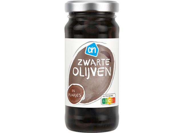 Zwarte olijven plakjes