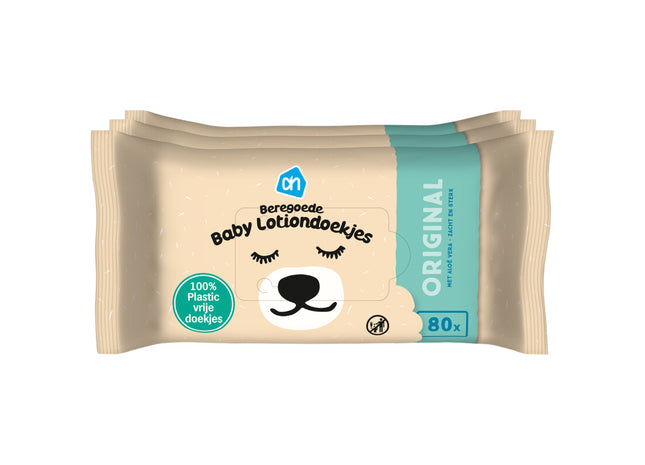 Beregoede baby lotiondoekjes 3-pack