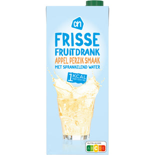Frisse fruitdrank appel perzik 1kcal