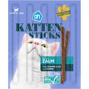 Kattensticks met zalm