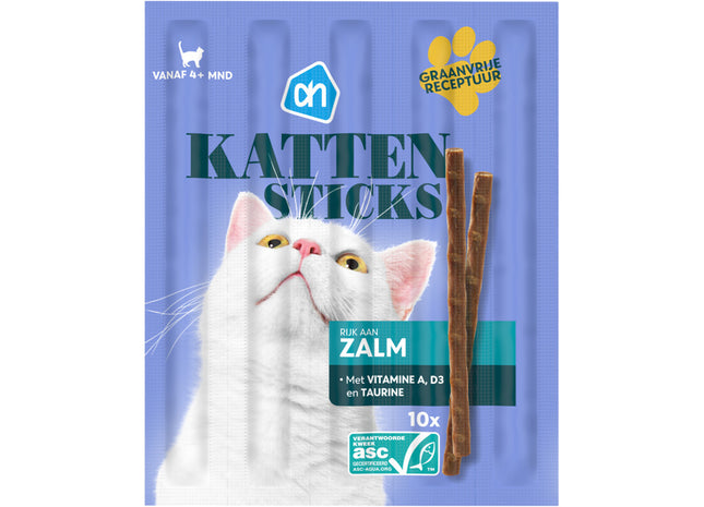 Kattensticks met zalm