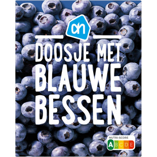 Doosje met blauwe bessen