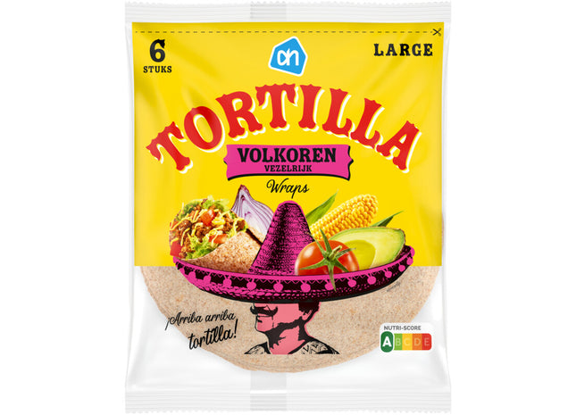 Tortilla wraps volkoren medium