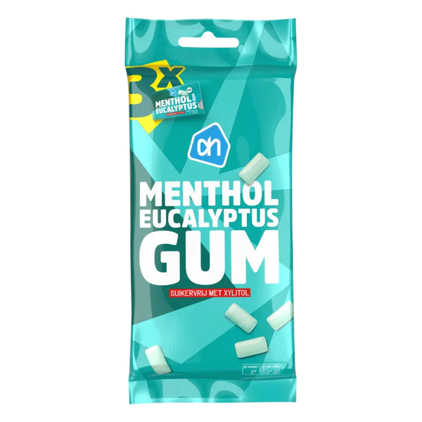 Menthol eucalyptus gum sugar-free