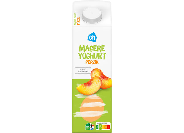 Magere yoghurt perzik