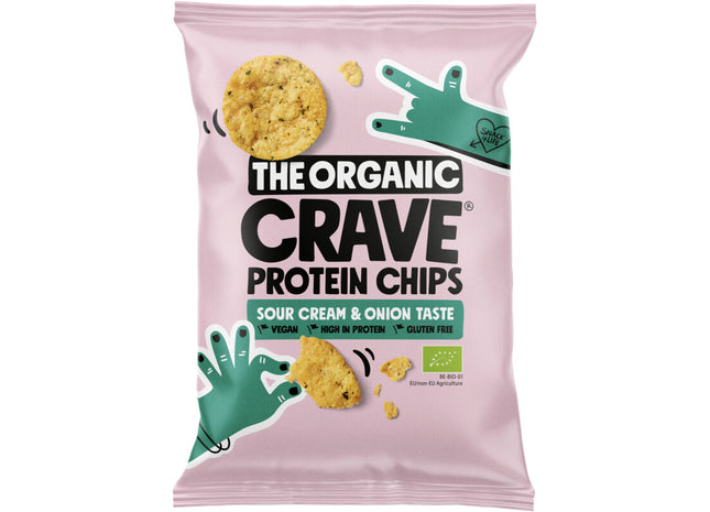 The Organic Crave Protein chips sour cream & onion