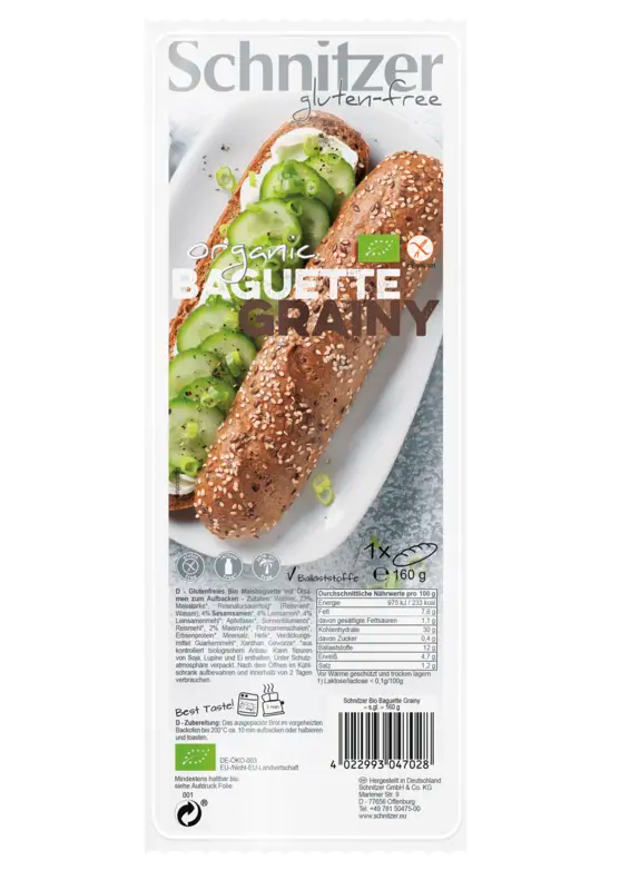 Schnitzer Baguette with whole grains