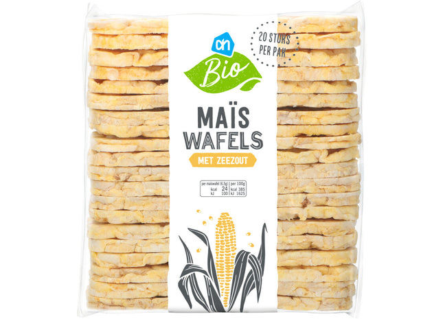 Biologisch Maiswafels met zeezout langwerpig