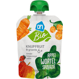Biologisch Knijpfruit appel wortel spinazie 6m+