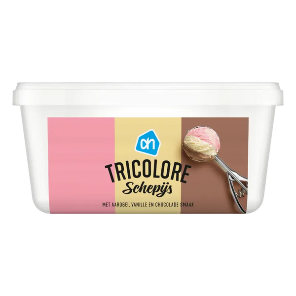 Scoop ice cream tricolor