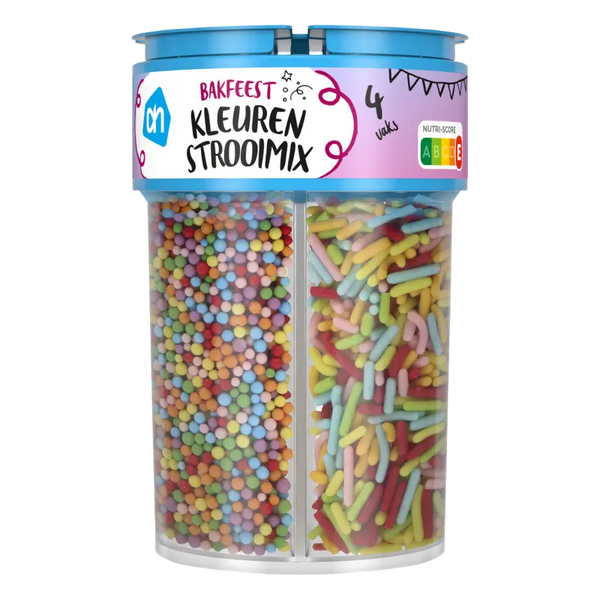 Bakfeest regenboog fantasie 4 kleuren