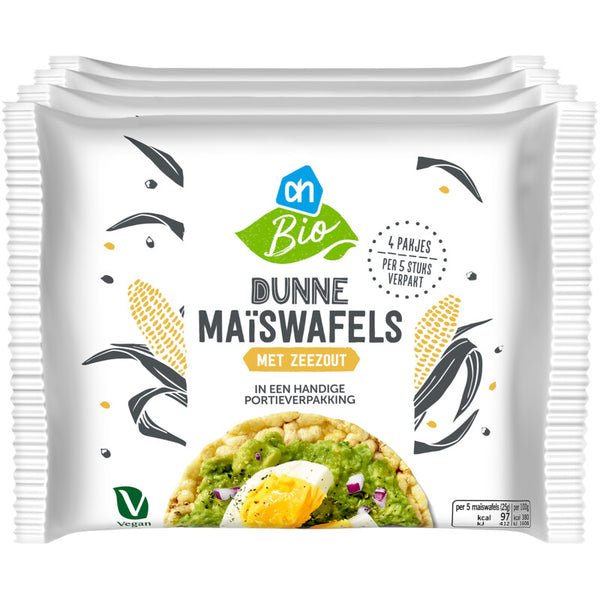 Biologisch Dunne maïswafels met zeezout