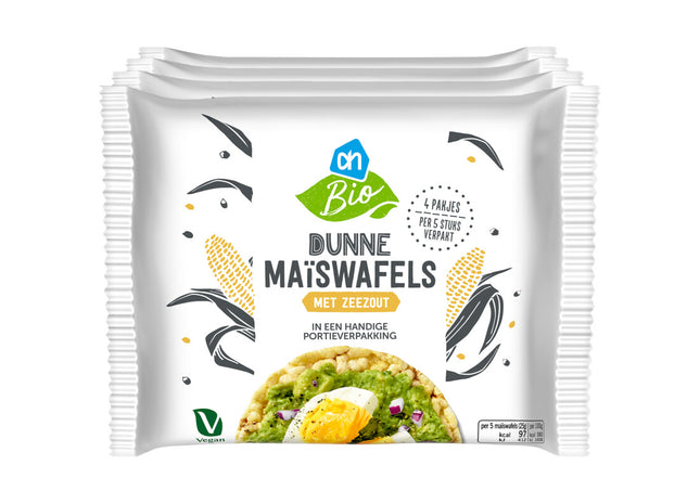 Biologisch Dunne maïswafels met zeezout