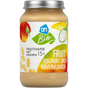 Biologisch Fruithapje yoghurt spelt en haver 15+