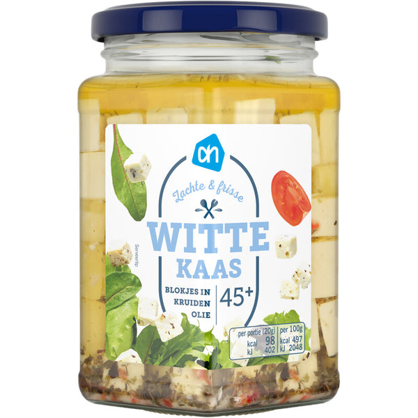 Witte kaas blokjes