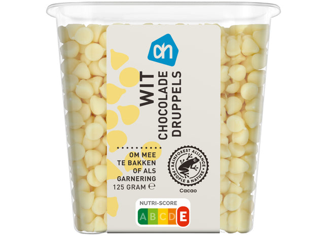Witte chocolade druppels