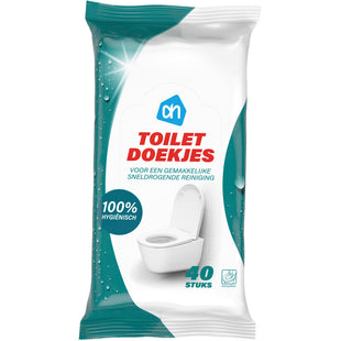 Toilet reinigingsdoekjes vochtig