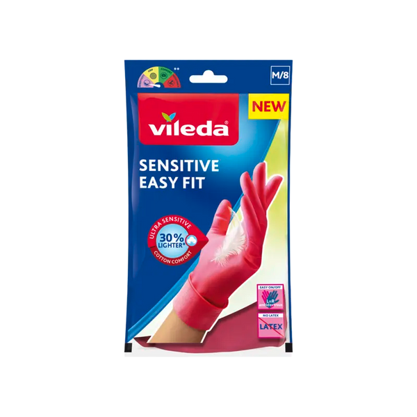 Vileda Gloves sensitive easy fit M