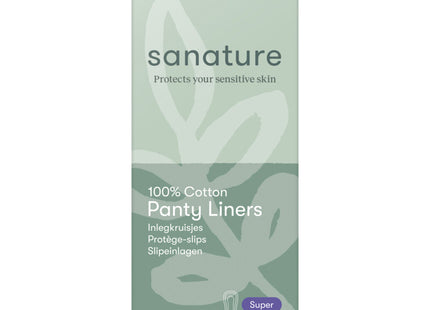 Sanature Slipeinlagen aus 100 % Baumwolle, extra lang