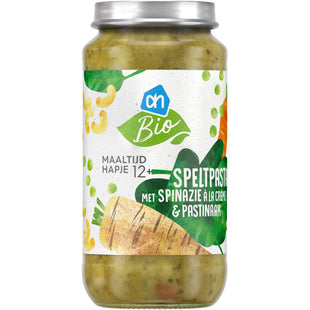 Biologisch Speltpasta spin a la creme pastin 12m+