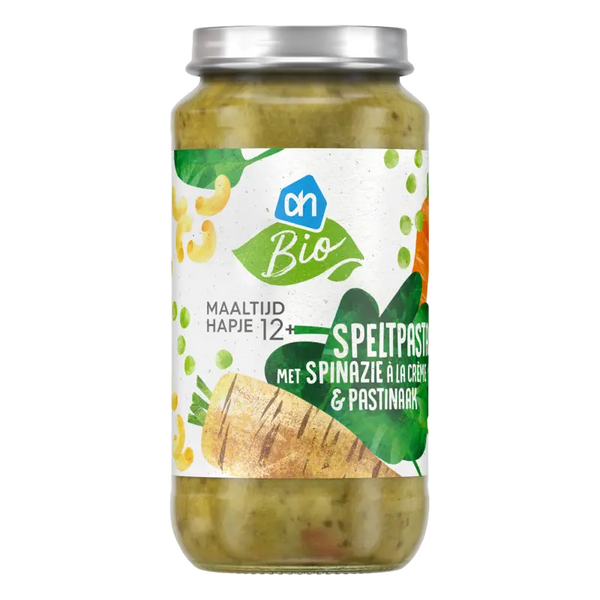 Biologisch Speltpasta spin a la creme pastin 12m+
