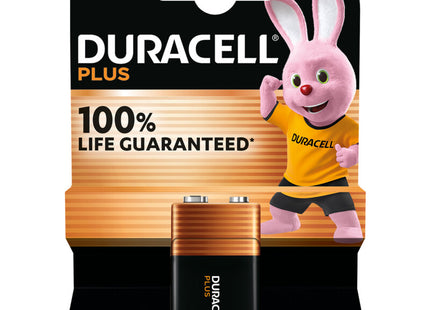 Duracell Plus 9V-alkaline batterijen 6LR61