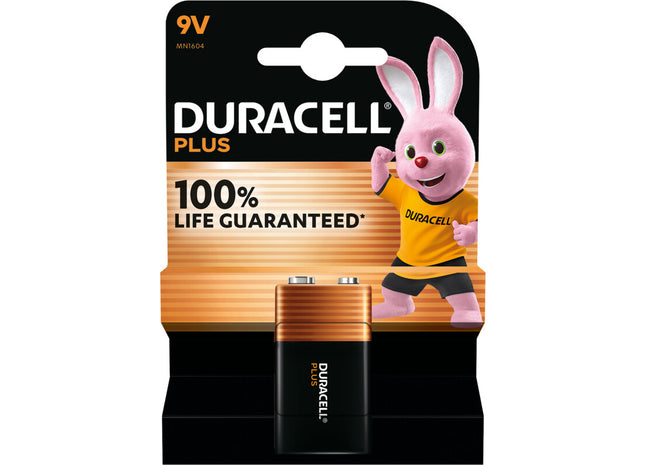 Duracell Plus 9V Alkalibatterien 6LR61