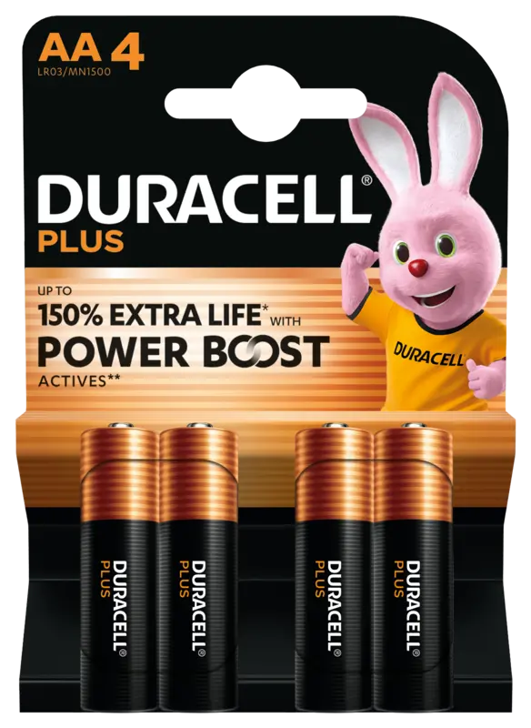 Duracell Plus AA-Alkaline-Batterien MN1500