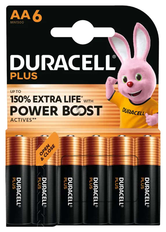 Duracell Plus AA-Alkaline-Batterien MN1500