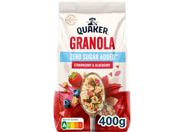Quaker Granola zero sugar added strawberry