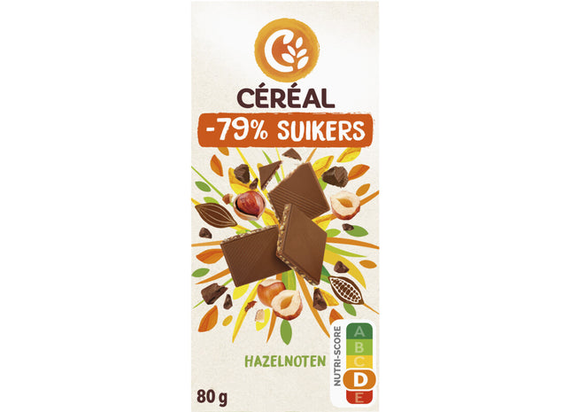 Céréal Melk chocolade-hazelnoten minder suikers