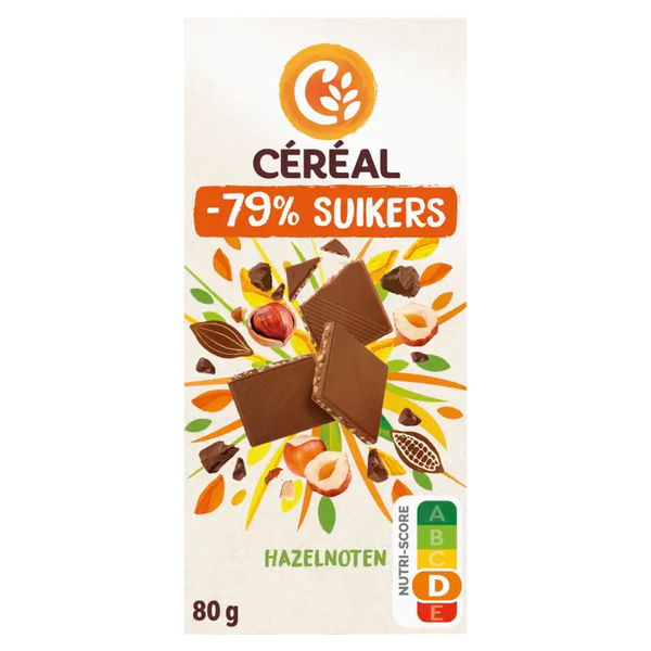 Céréal Melk chocolade-hazelnoten minder suikers