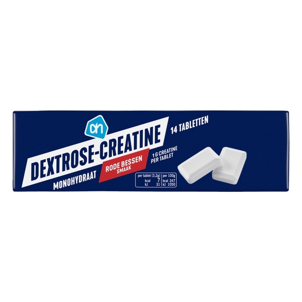 Dextrose-creatine tablets red berries