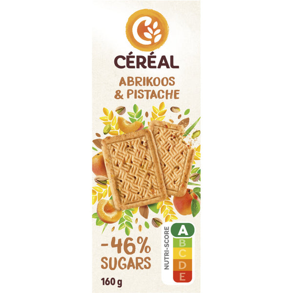 Céréal Abrikoos & pistache koek minder suikers